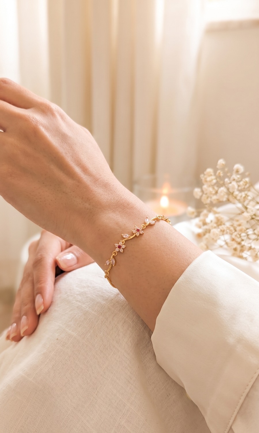 Blossom Grace Crystal Bracelet - Image 2