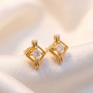 Golden Prism Diamond  Earrings
