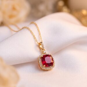 Royal Ruby Pendant Necklace