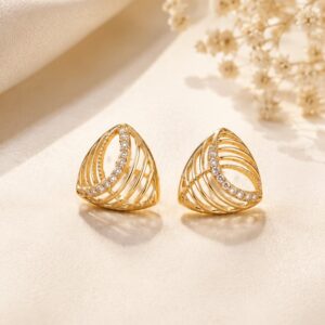 Aurora Luxe Gold Stud Earrings