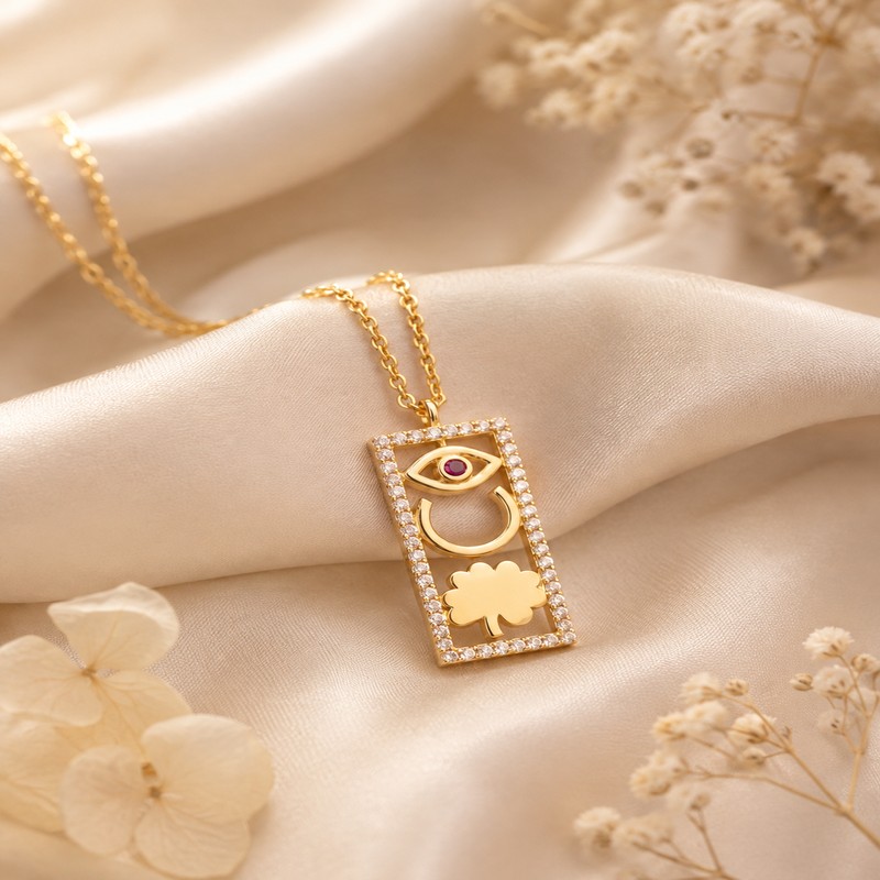 Golden Aura Eye Pendant