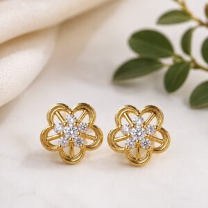 Golden Bloom Stud Earrings