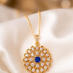 Blue Sapphire Radiance Pendant