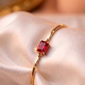Ruby Glow Gold Bracelet