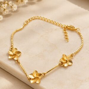 Golden Bloom Floral Bracelet