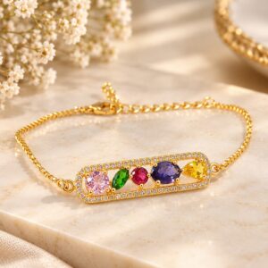 Rainbow Gemstone Elegance Bracelet