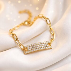 White Crystal Link Bracelet